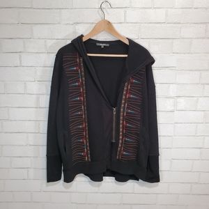 Miss Me embroidery hooded sweatshirt